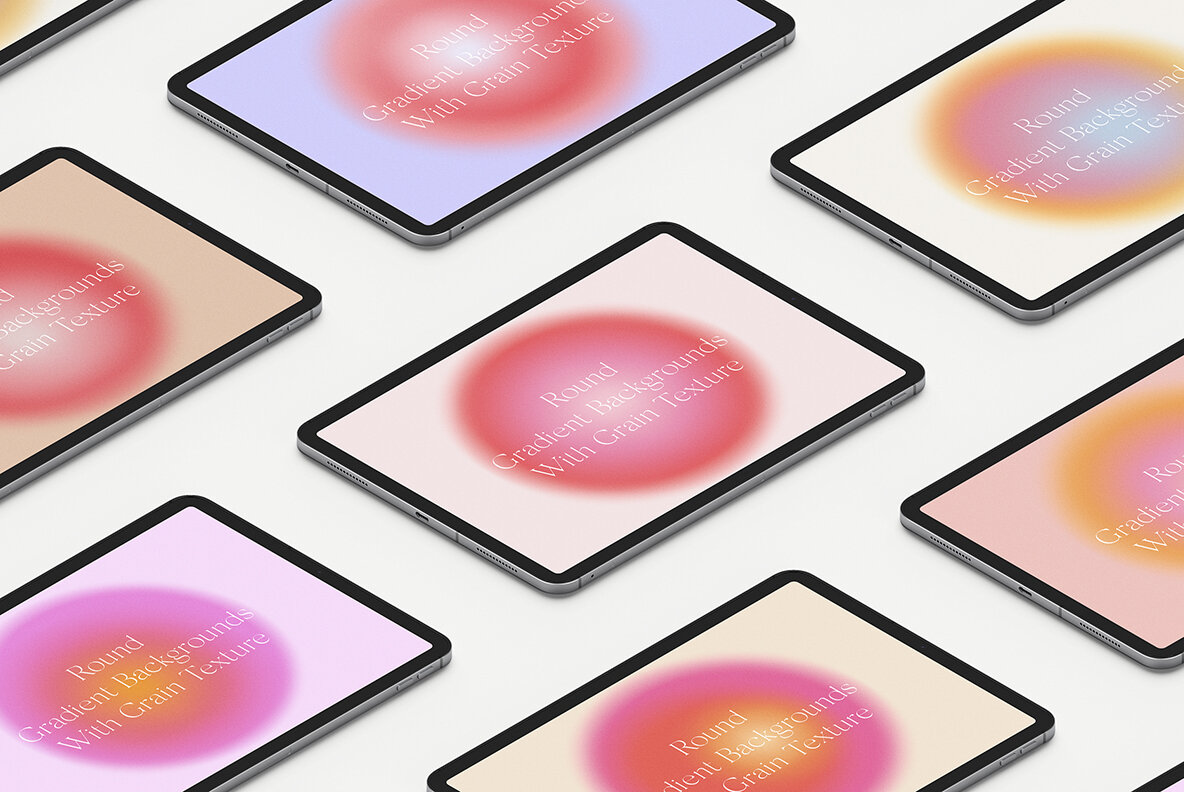 Round Circle Gradient Textures Backgrounds 5