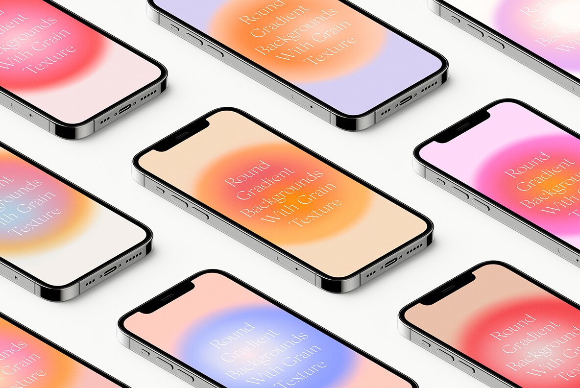 Round Circle Gradient Textures Backgrounds 17