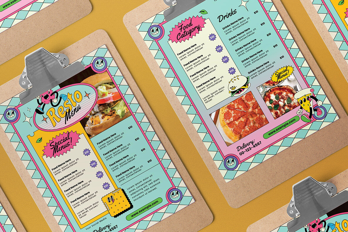 Blue Resto Retro Food Menu 4