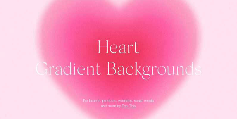 Heart Grainy Gradient Textures Backgrounds