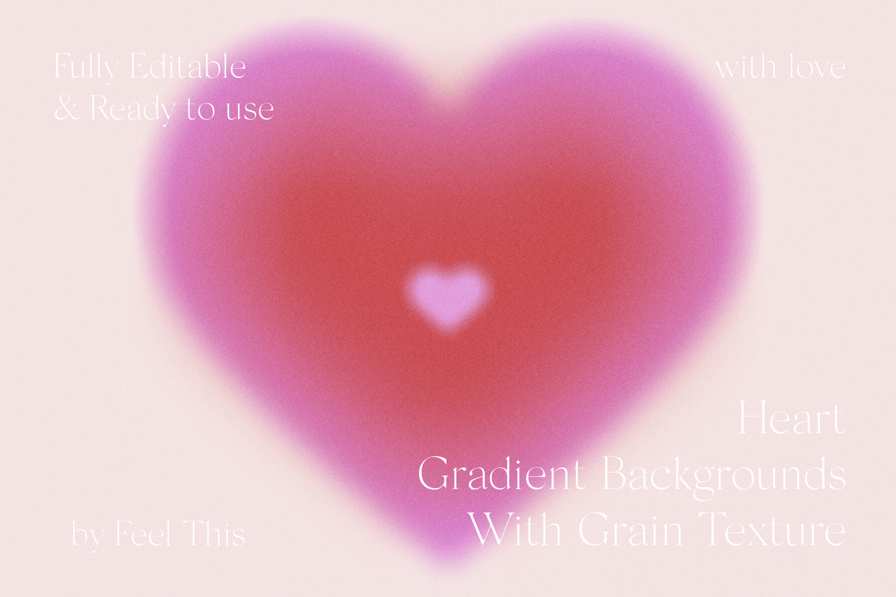 Heart Grainy Gradient Textures Backgrounds 4