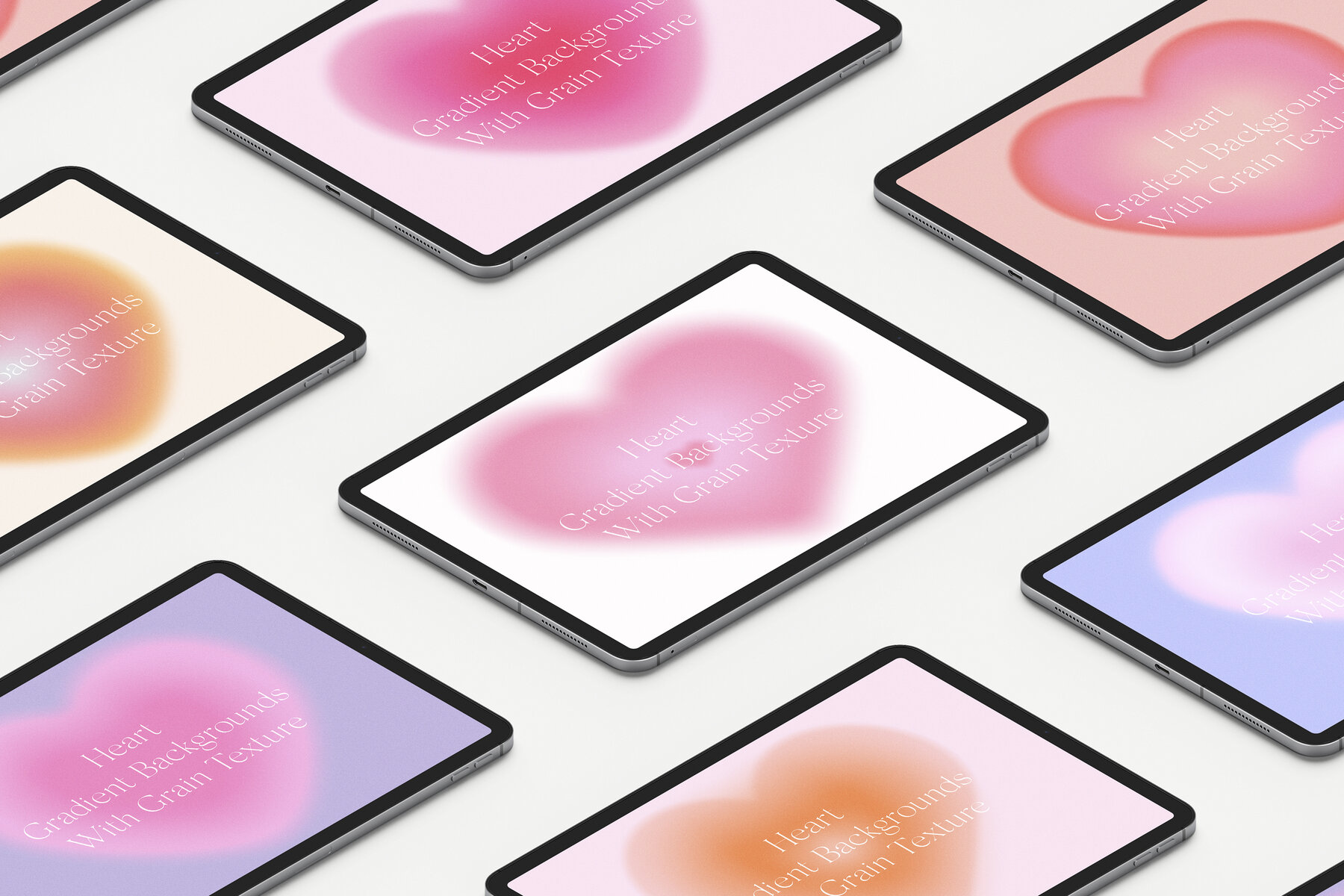 Heart Grainy Gradient Textures Backgrounds 5