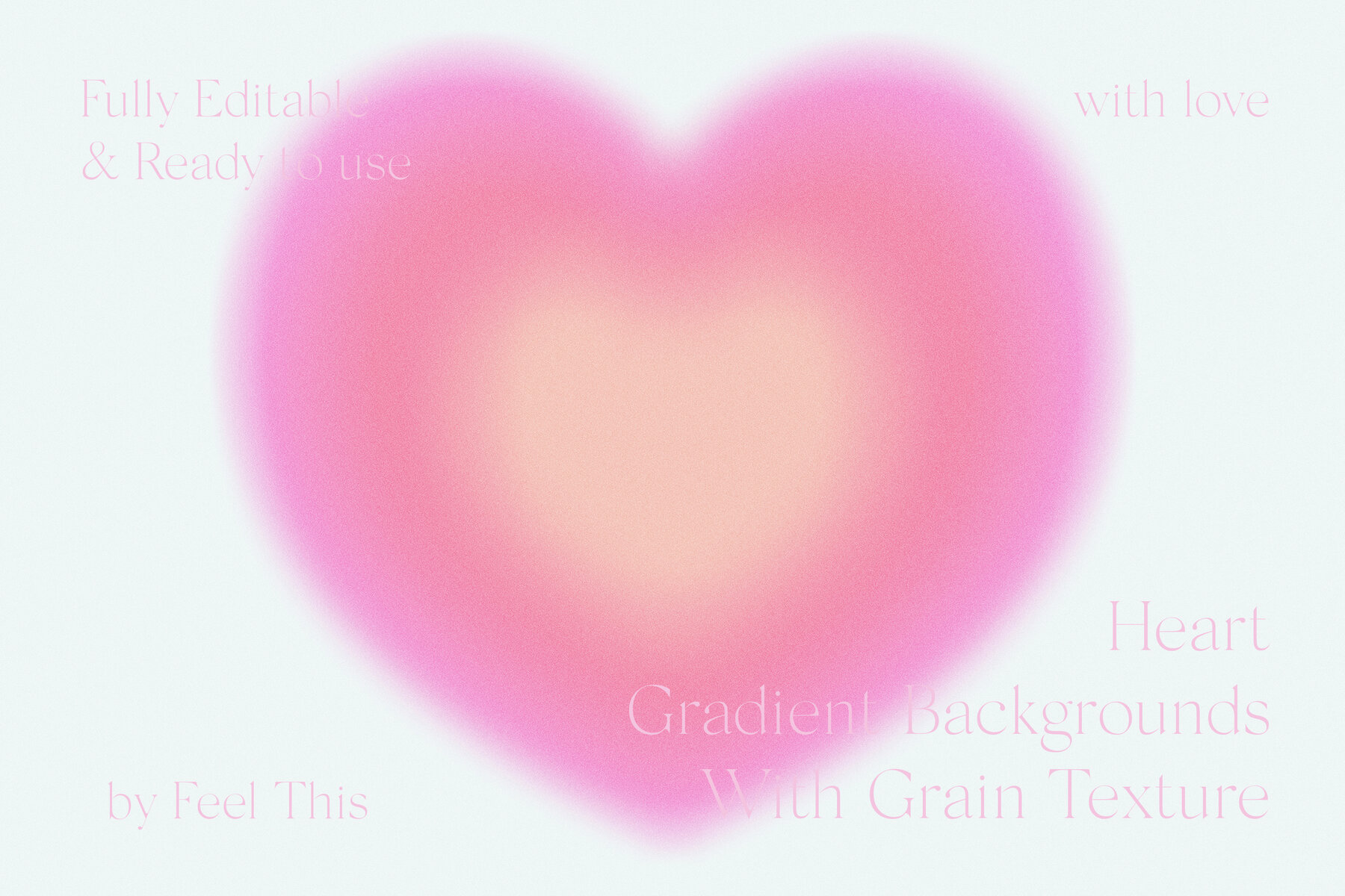 Heart Grainy Gradient Textures Backgrounds 6