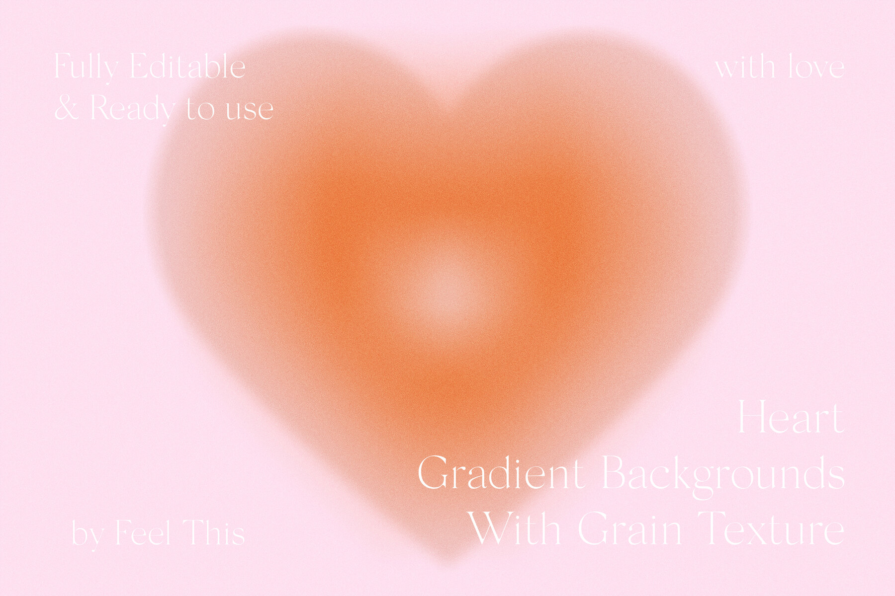 Heart Grainy Gradient Textures Backgrounds 9