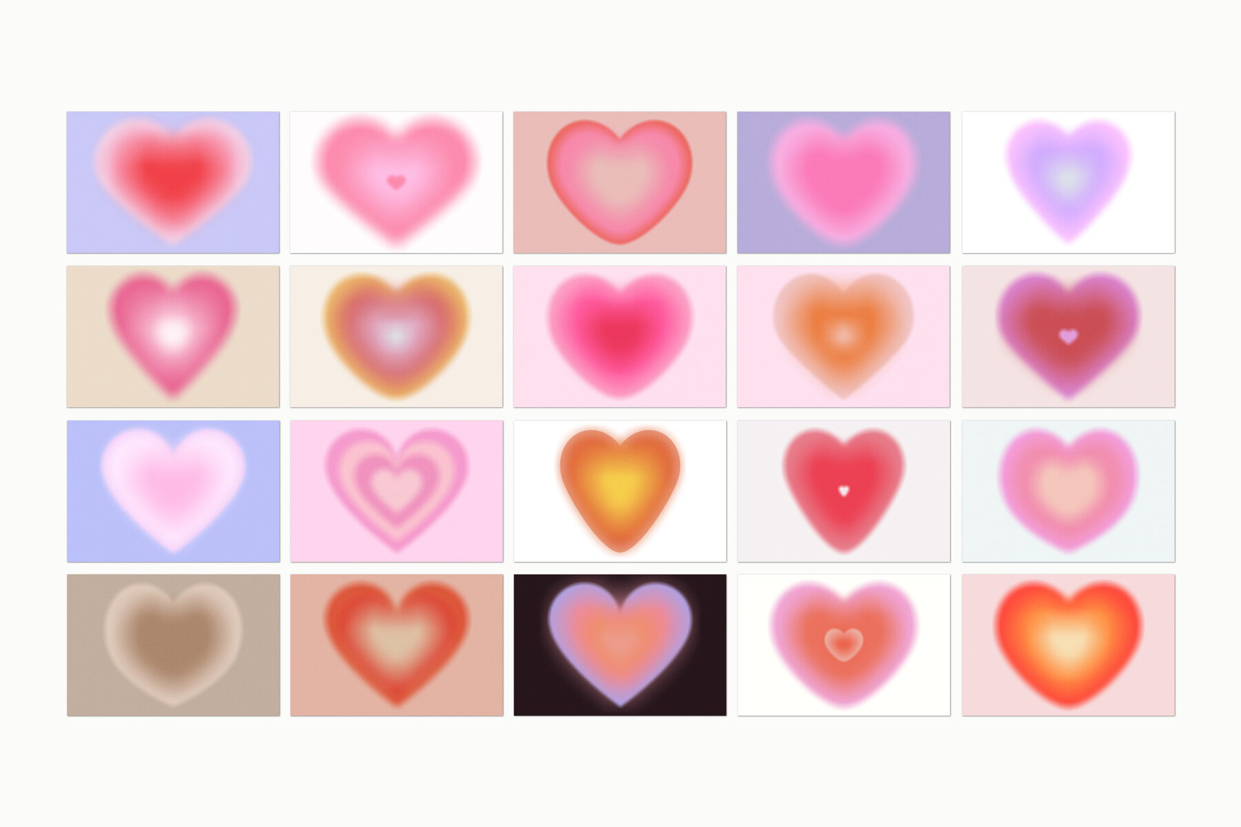 Heart Grainy Gradient Textures Backgrounds 10