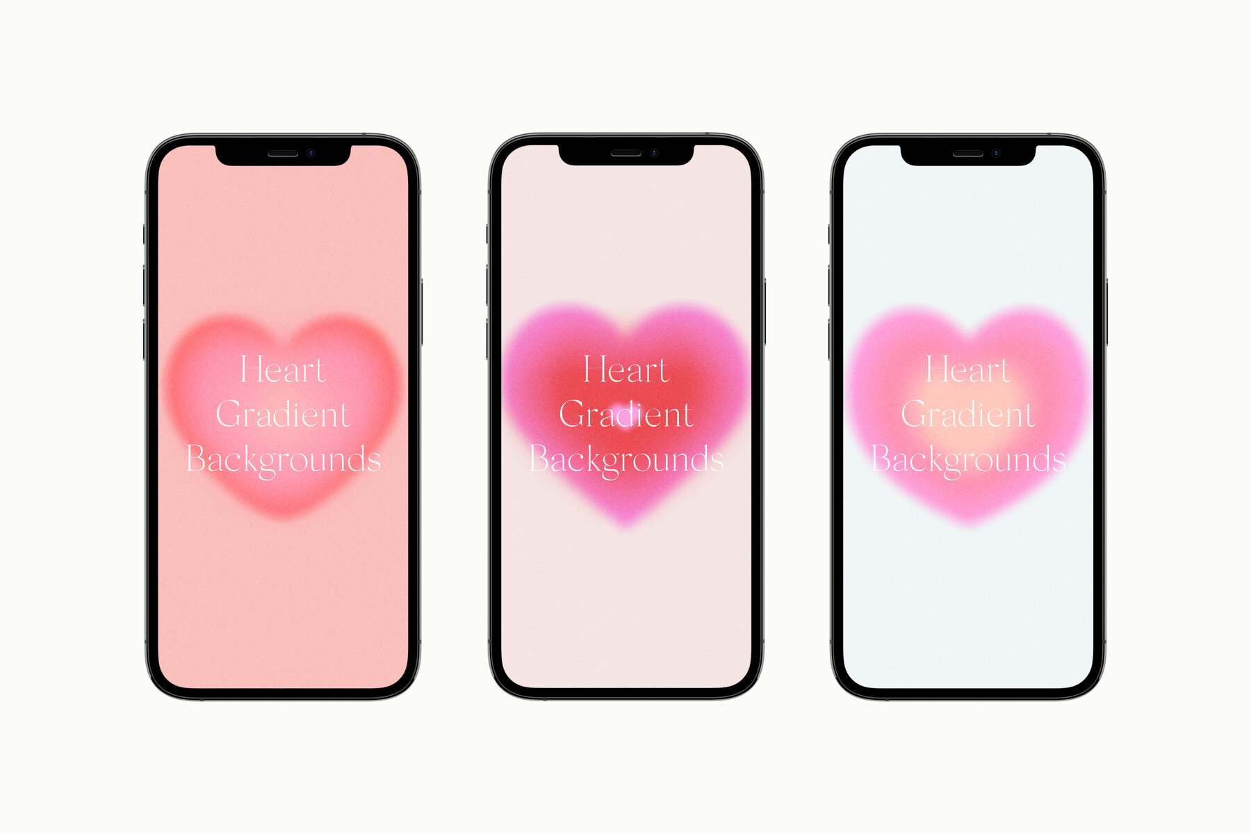 Heart Grainy Gradient Textures Backgrounds 11