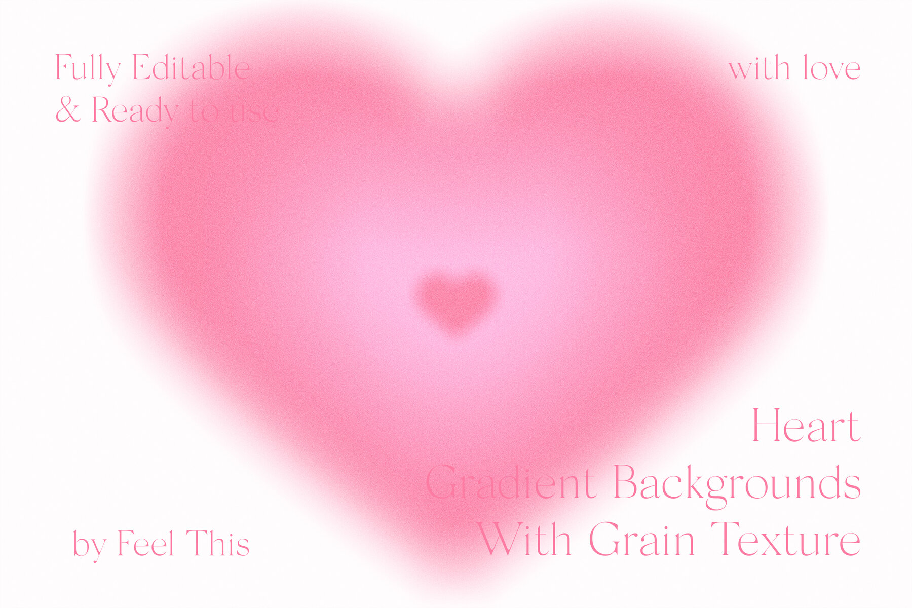 Heart Grainy Gradient Textures Backgrounds 12