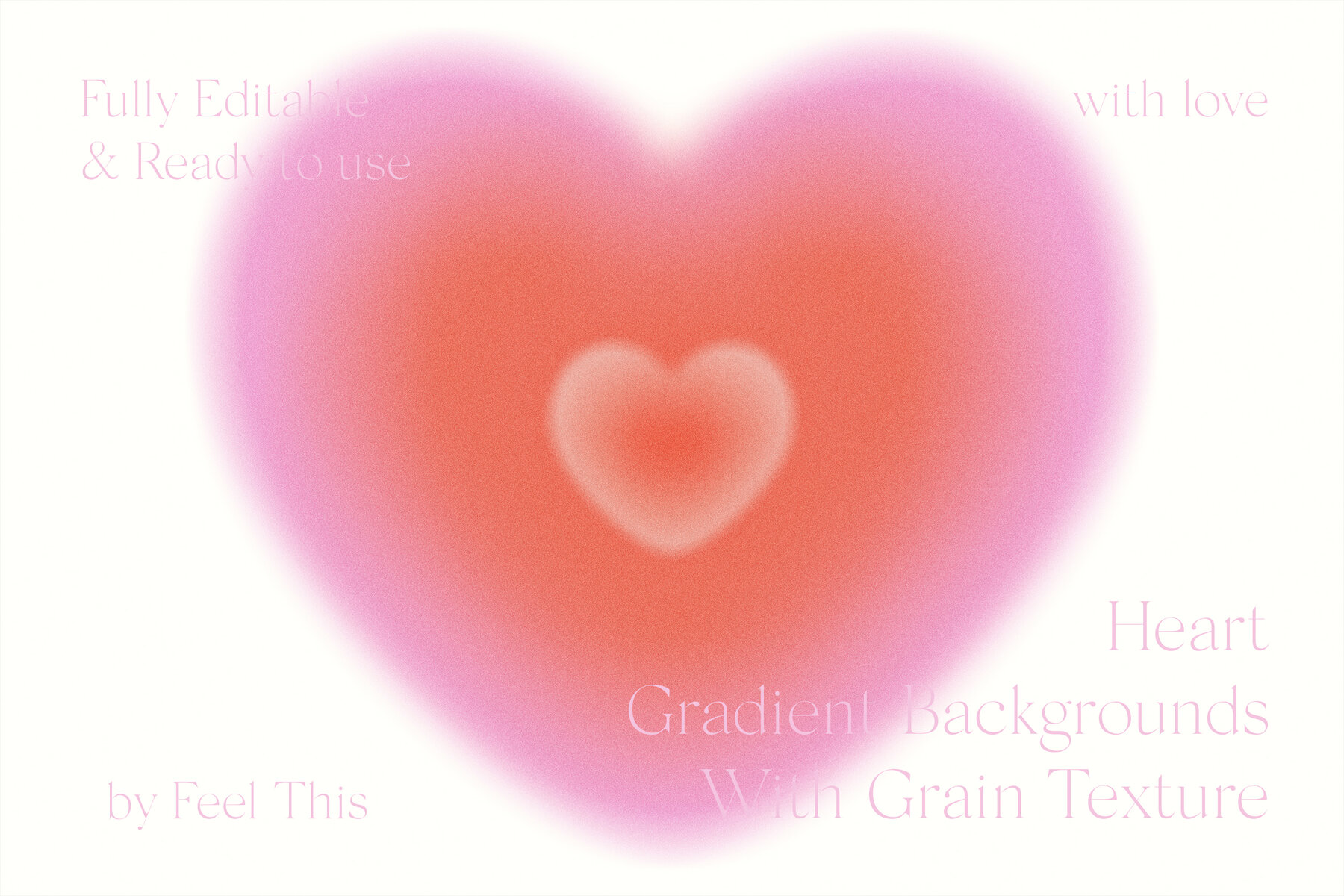Heart Grainy Gradient Textures Backgrounds 14
