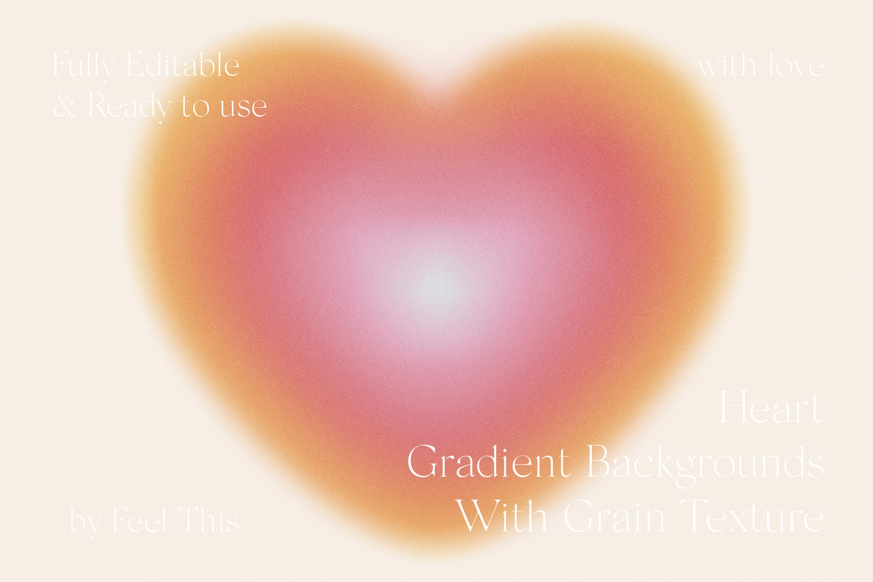 Heart Grainy Gradient Textures Backgrounds 18