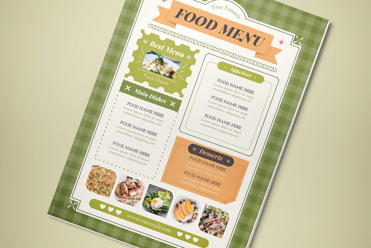 Green Flat Design Food Menu 3