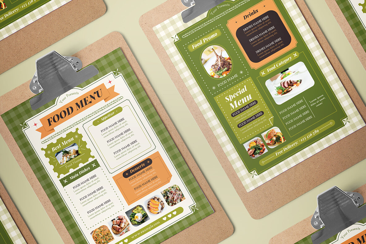 Green Flat Design Food Menu 4