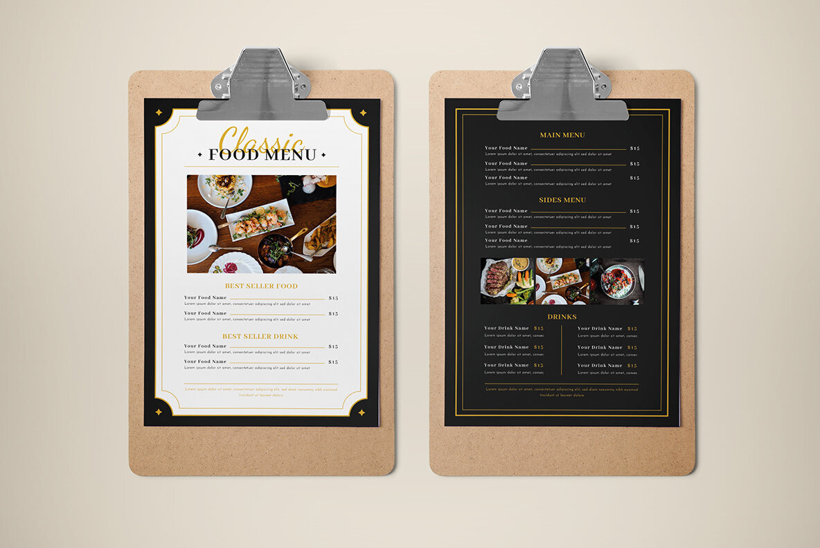 Grey Classic Restaurant Food Menu 2