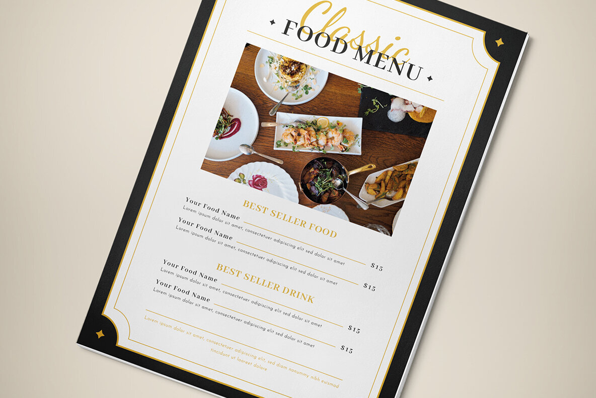 Grey Classic Restaurant Food Menu 3