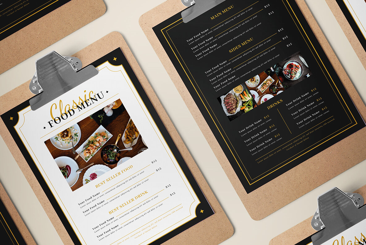 Grey Classic Restaurant Food Menu 4