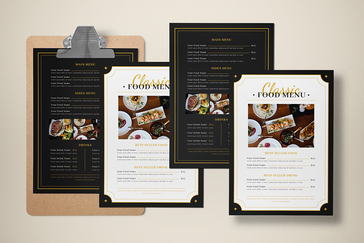 Grey Classic Restaurant Food Menu 5