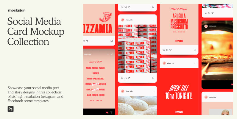 Social Media Card Mockup Collection