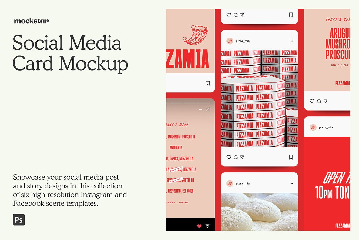 Social Media Card Mockup Collection 1