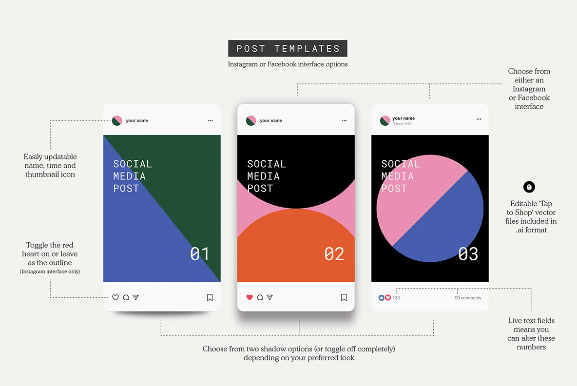 Social Media Card Mockup Collection 6