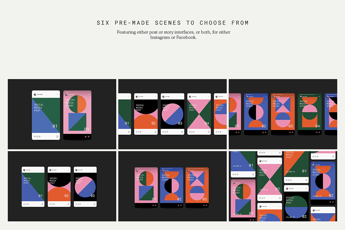 Social Media Card Mockup Collection 8