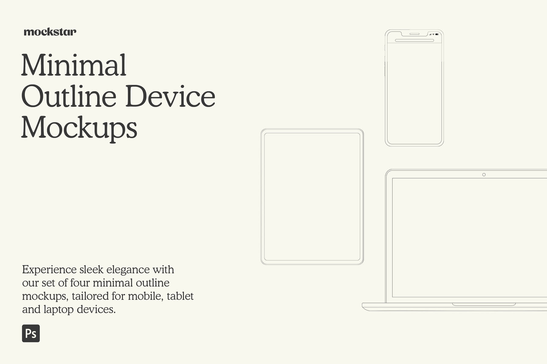 Minimal Outline Device Mockups 1