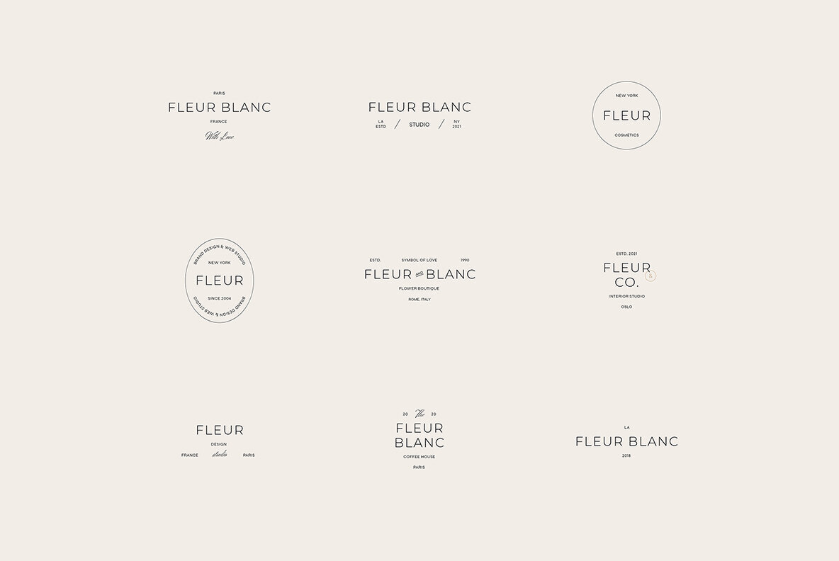 Fleur Minimal Logo Kit 2