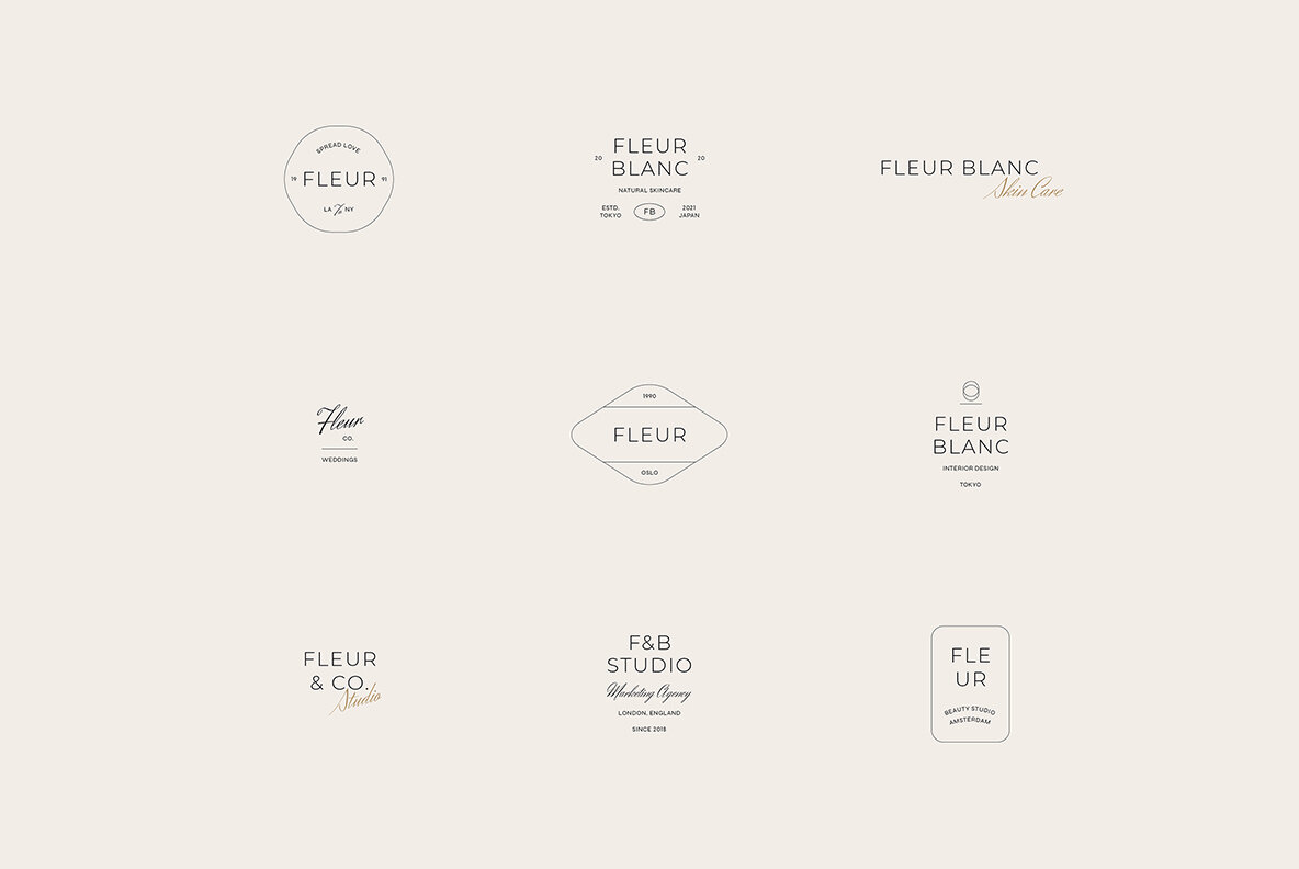 Fleur Minimal Logo Kit 4