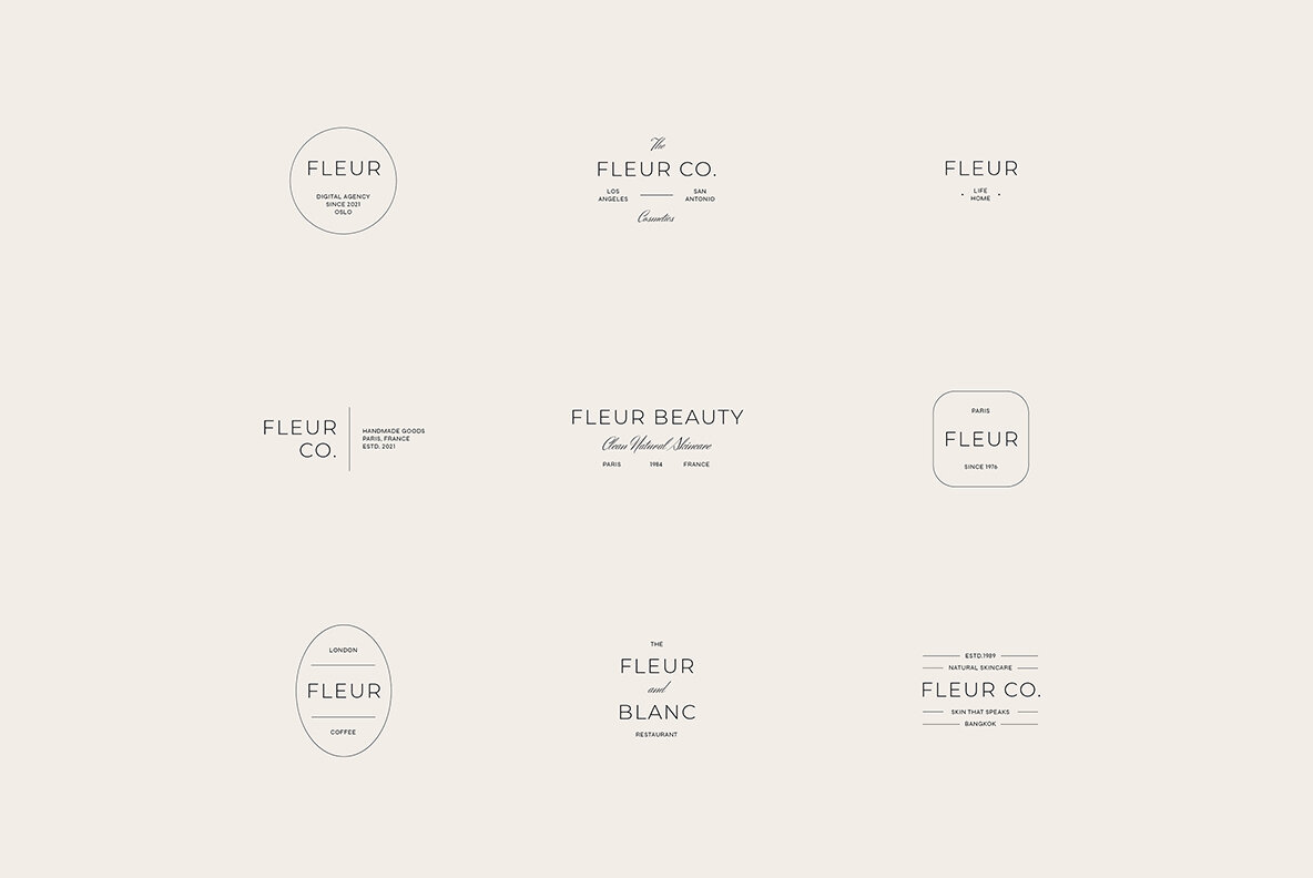 Fleur Minimal Logo Kit 10