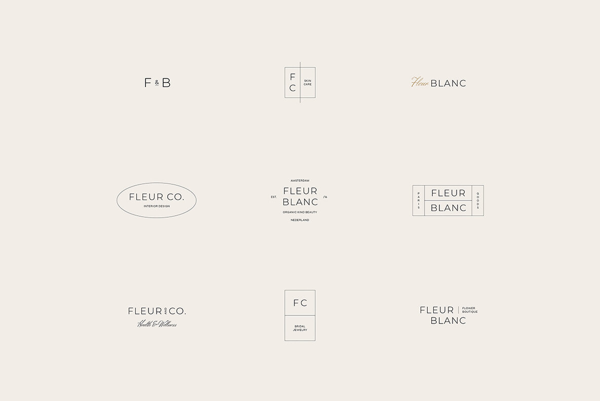 Fleur Minimal Logo Kit 12
