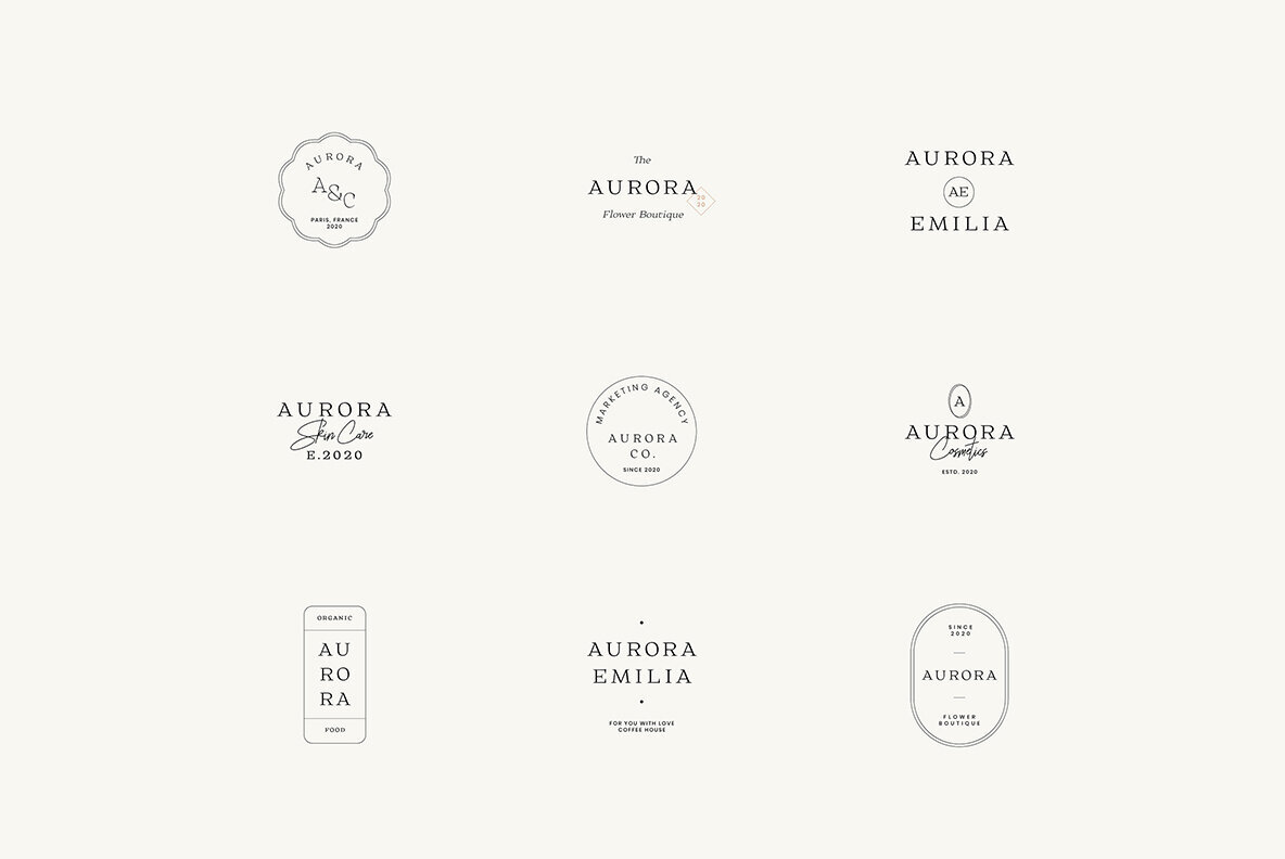 Aurora Minimal Logo Kit 2