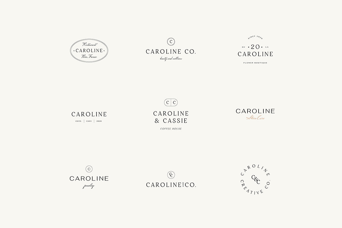 Caroline Minimal Logo Kit 2