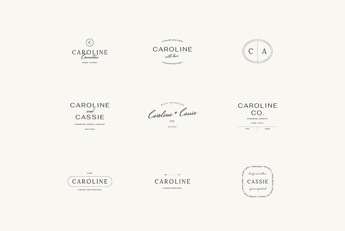 Caroline Minimal Logo Kit 6