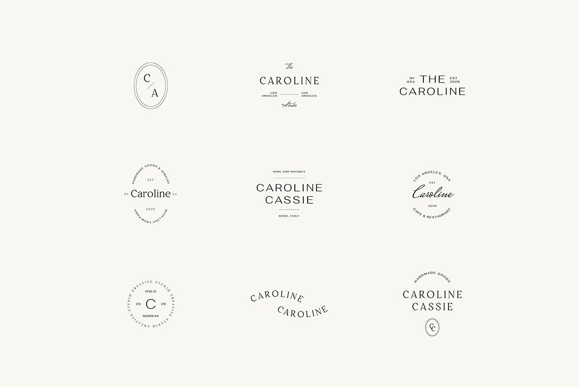 Caroline Minimal Logo Kit 8