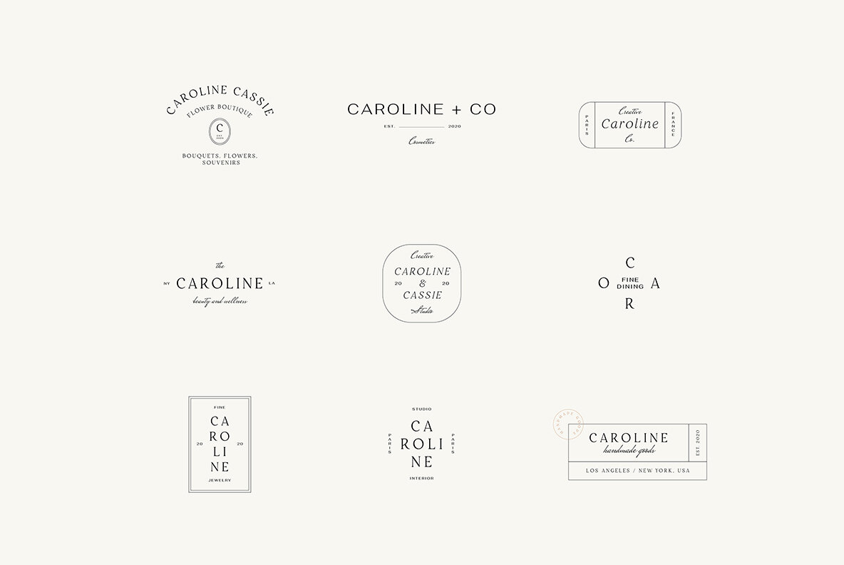 Caroline Minimal Logo Kit 10