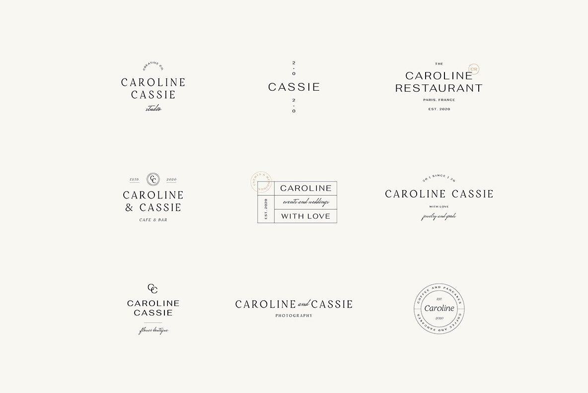 Caroline Minimal Logo Kit 12