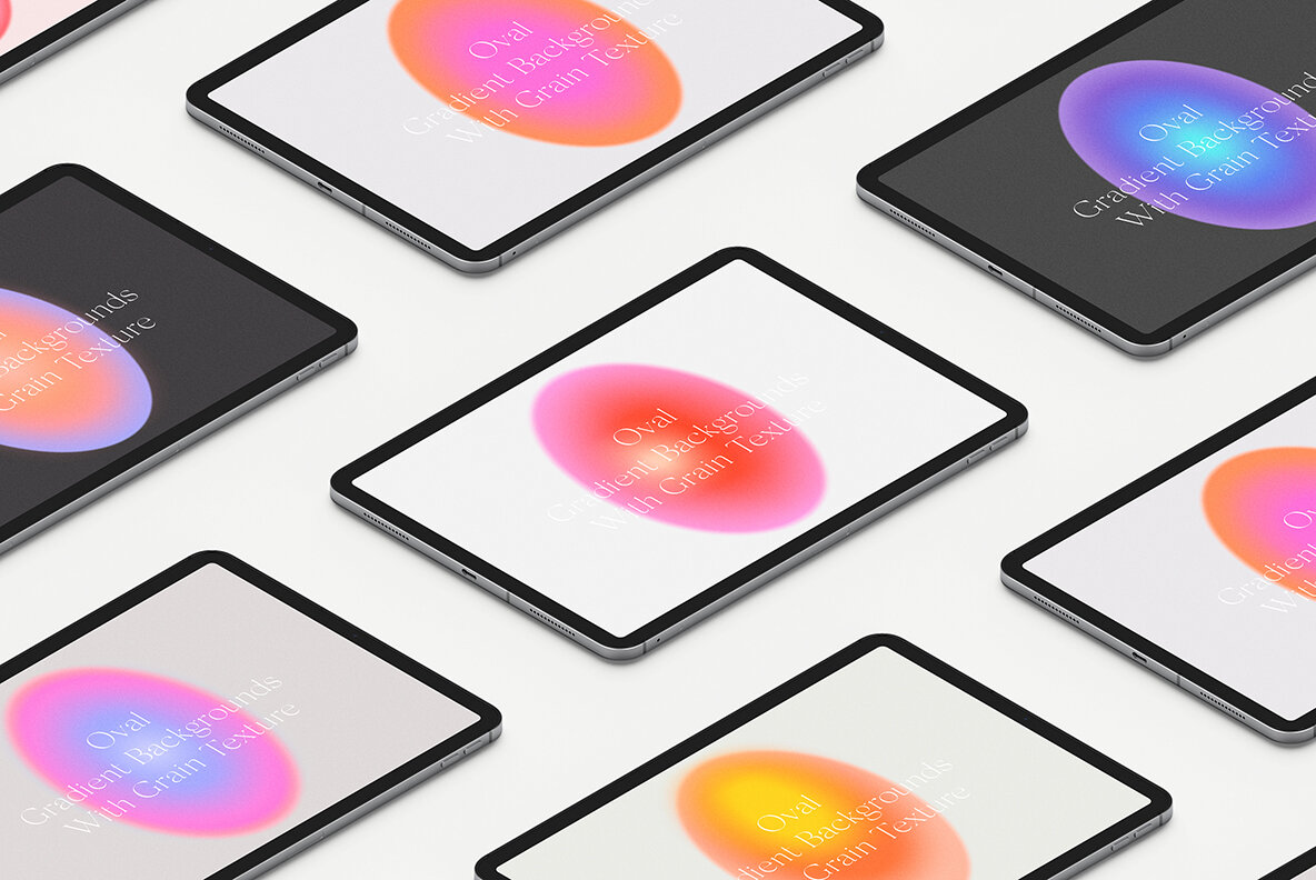 Oval Grainy Gradient Textures Backgrounds 5