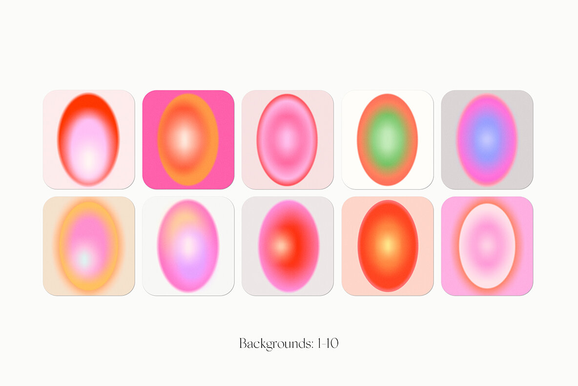 Oval Grainy Gradient Textures Backgrounds 7