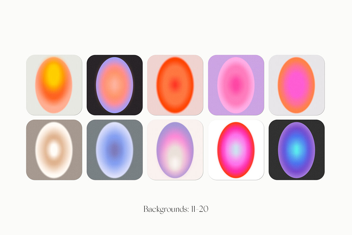 Oval Grainy Gradient Textures Backgrounds 8