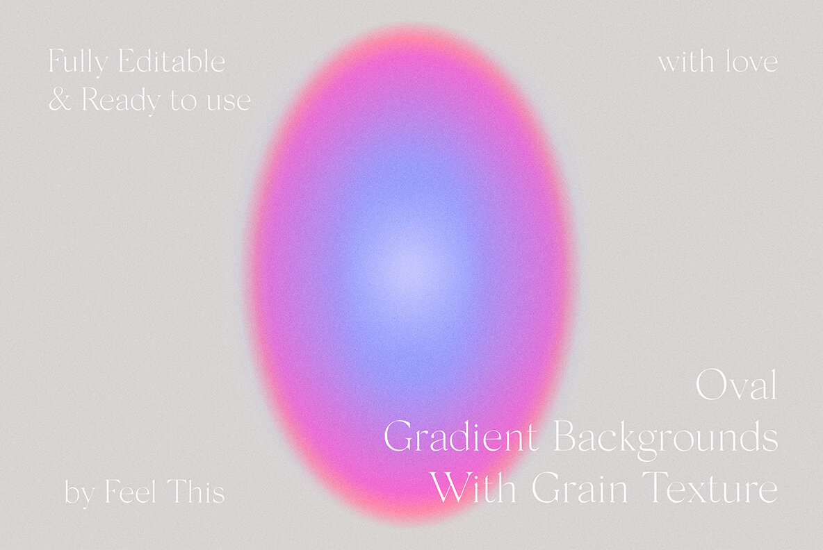 Oval Grainy Gradient Textures Backgrounds 9