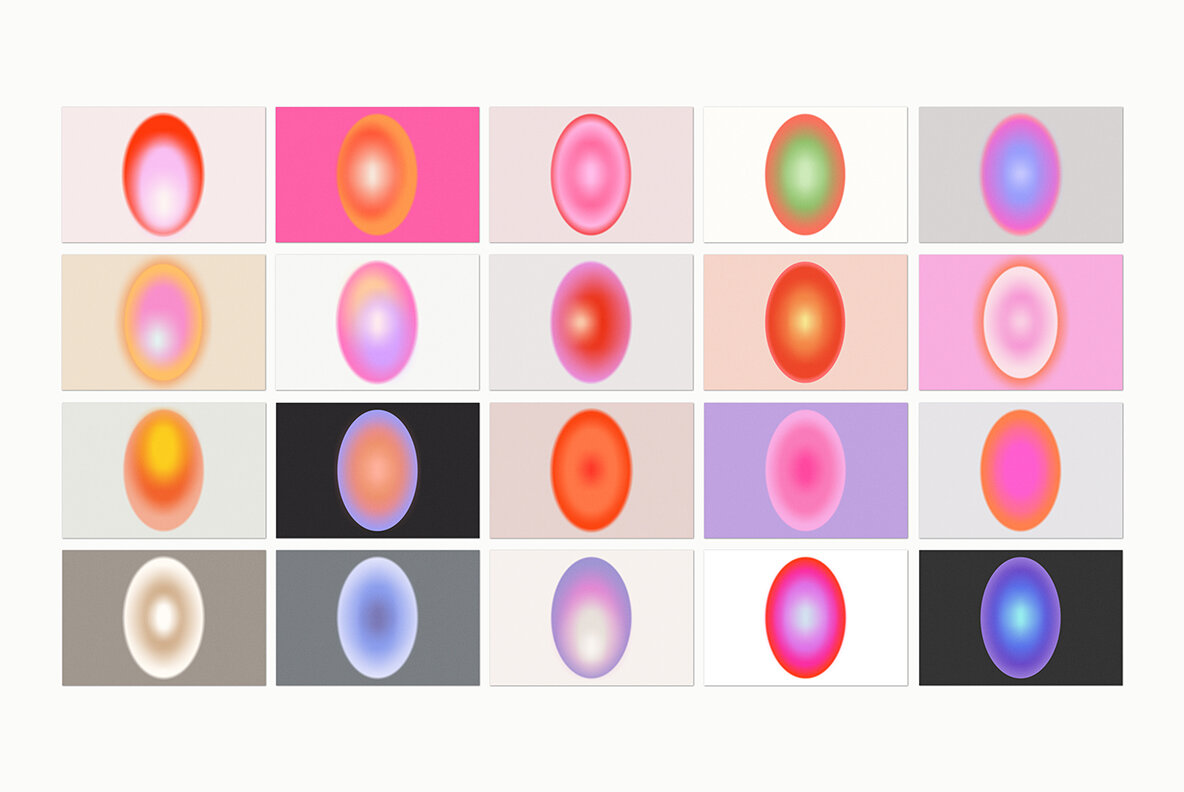 Oval Grainy Gradient Textures Backgrounds 10