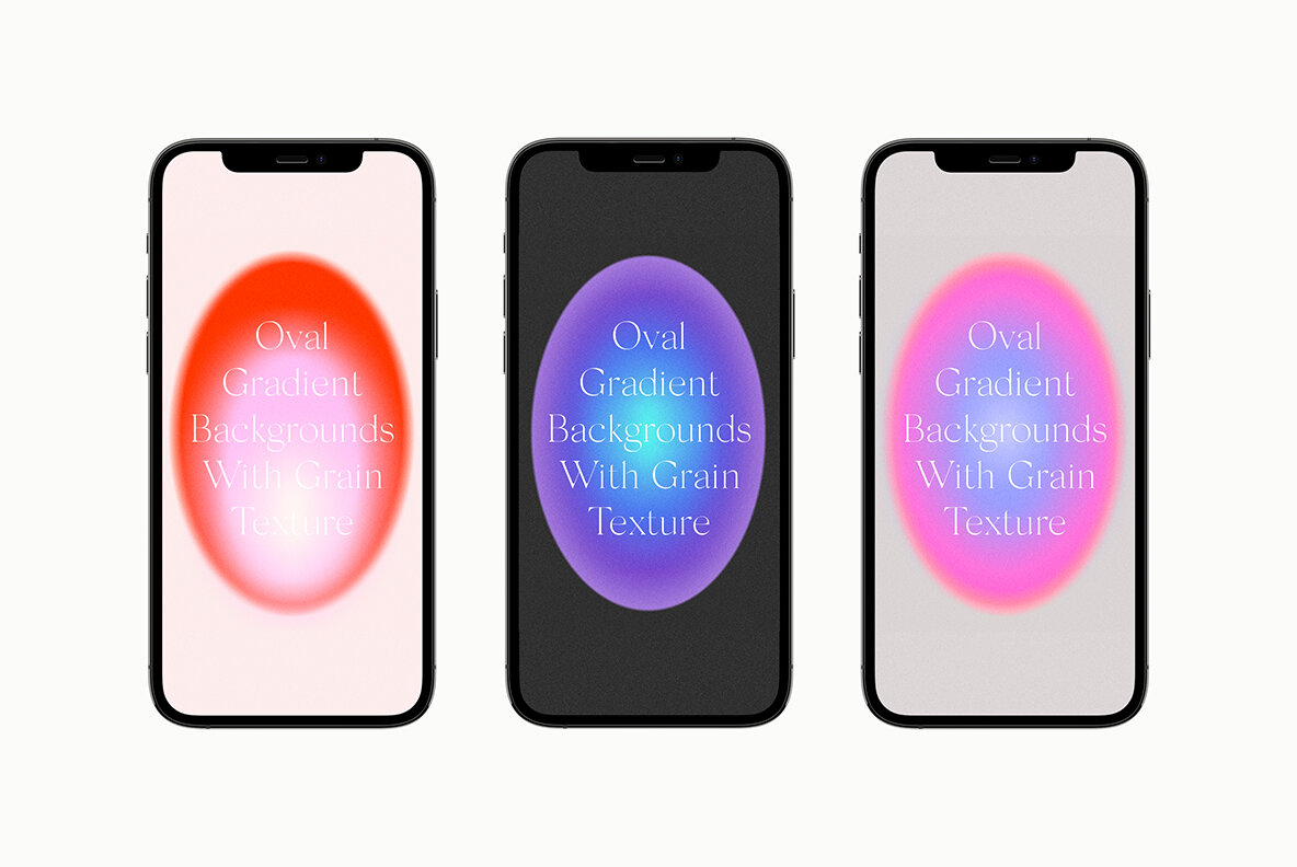 Oval Grainy Gradient Textures Backgrounds 11