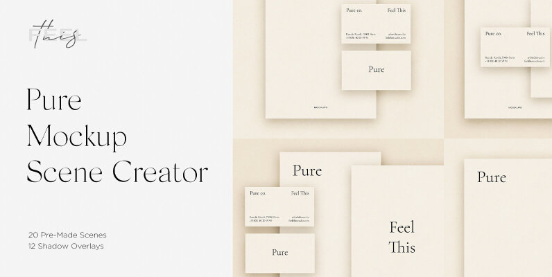 Pure Paper Mockup Scene Creator