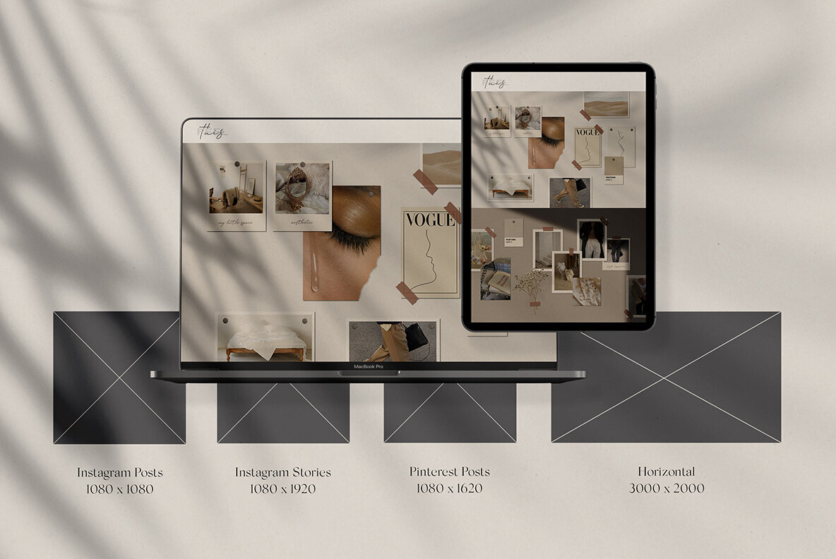 Realistic Mood Board Mockups l 2