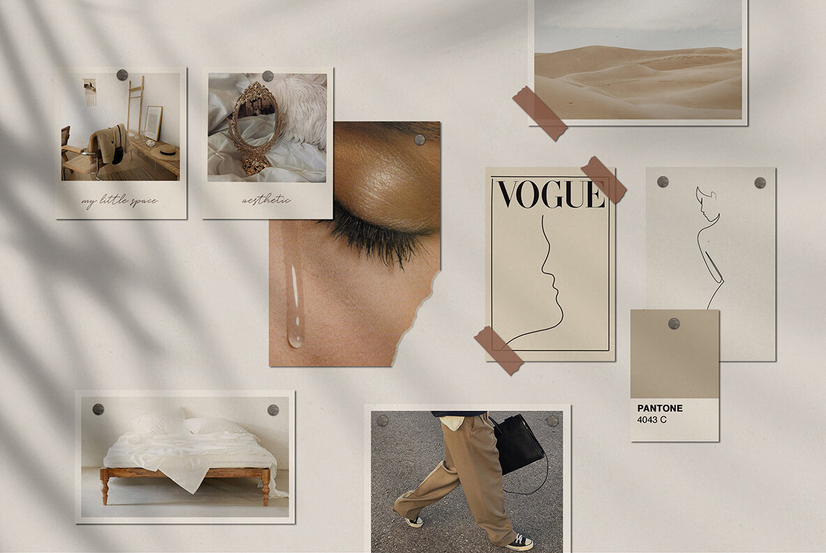 Realistic Mood Board Mockups l 4