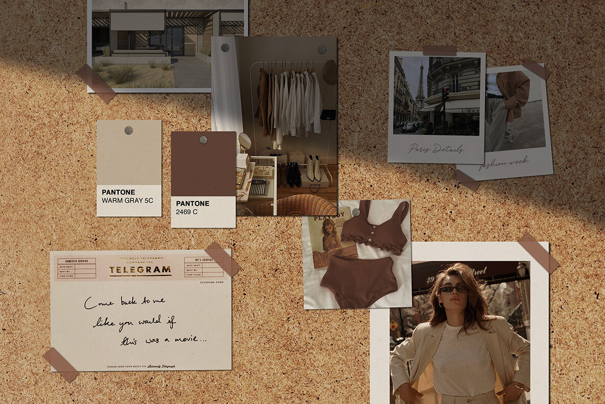 Realistic Mood Board Mockups l 5