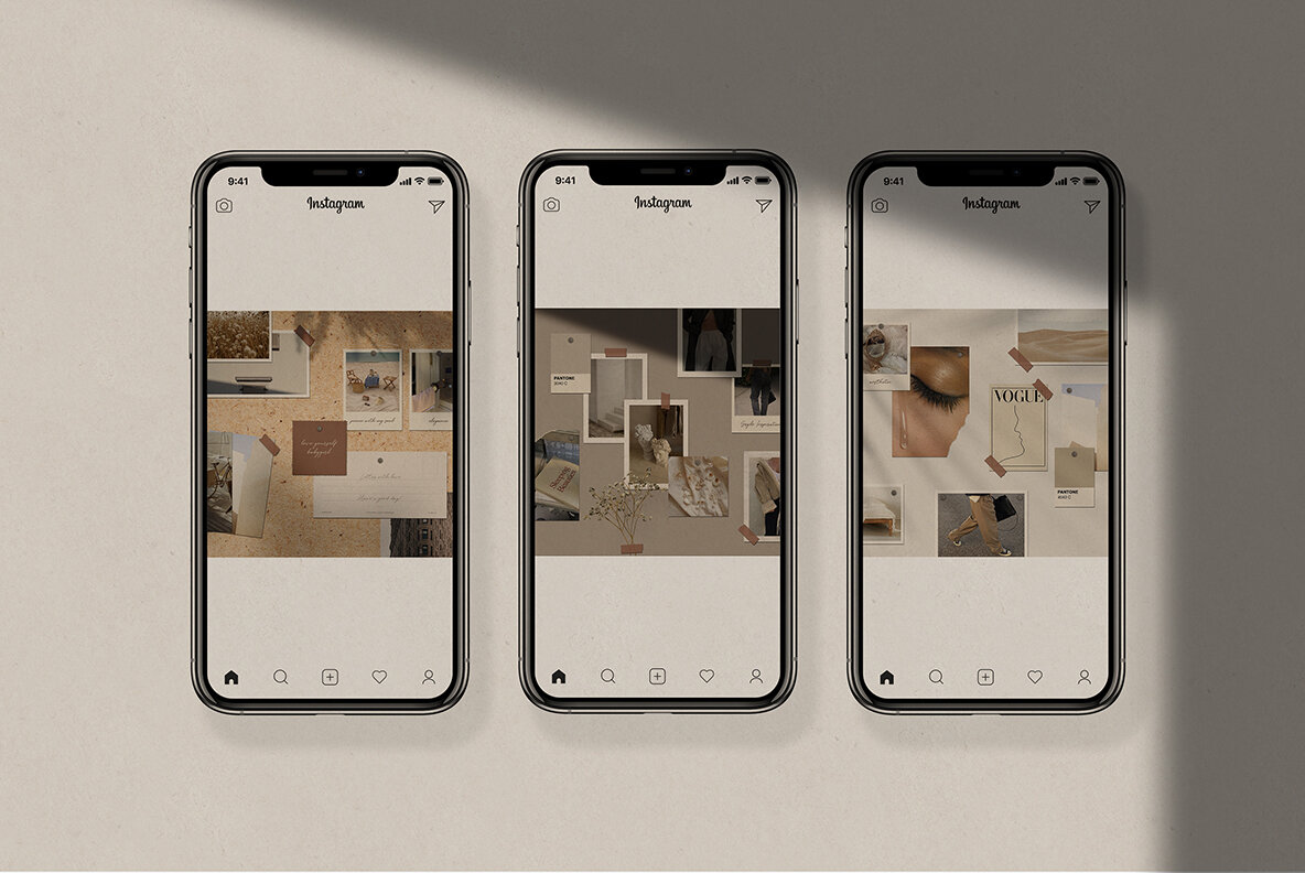 Realistic Mood Board Mockups l 10