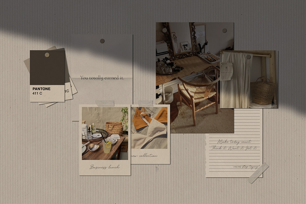Realistic Mood Board Mockups l 3