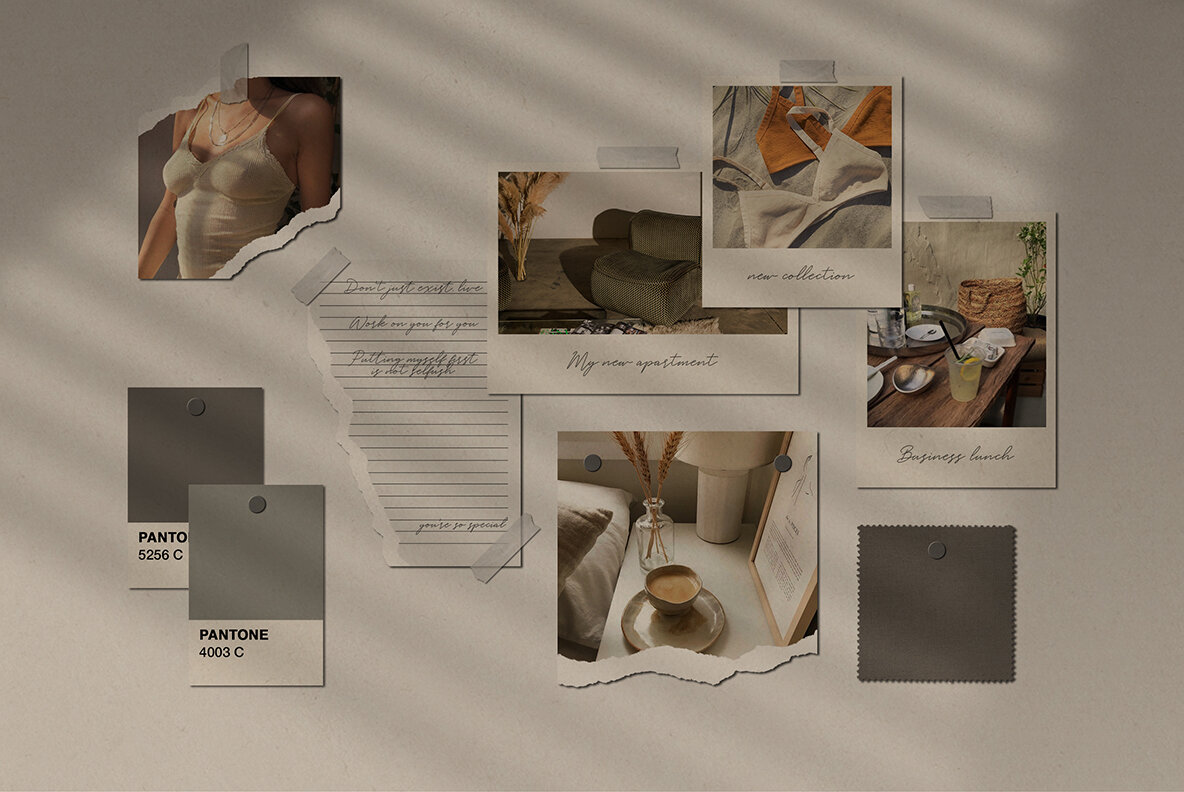 Realistic Mood Board Mockups l 4