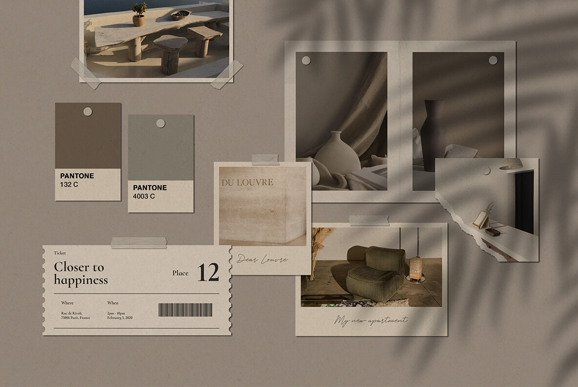Realistic Mood Board Mockups l 6