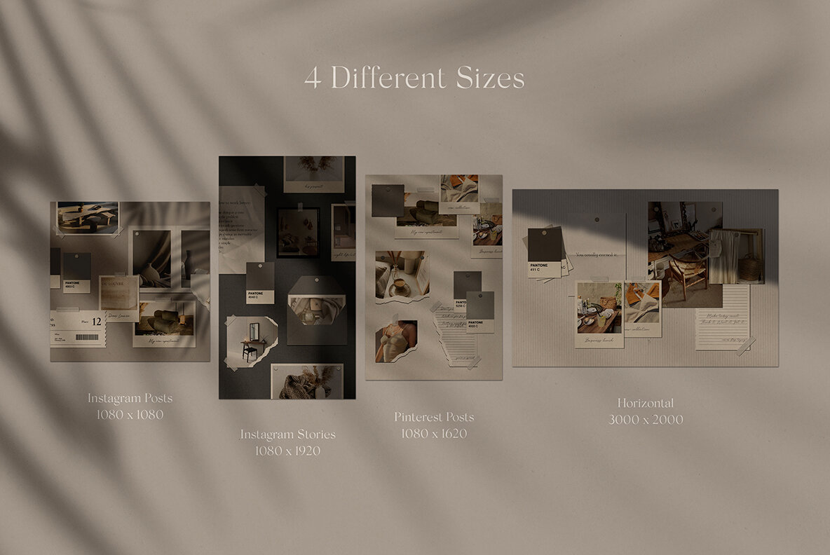 Realistic Mood Board Mockups l 8