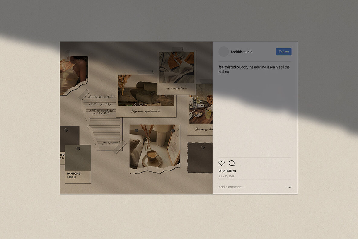 Realistic Mood Board Mockups l 10